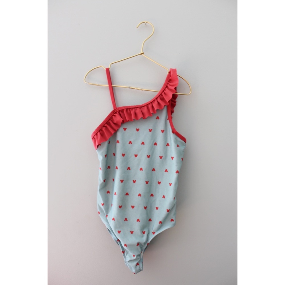 • DISNEY /JUNK FOOD/ MICKEY MINNIE BATHING SUIT MEDIUM/ 8 •